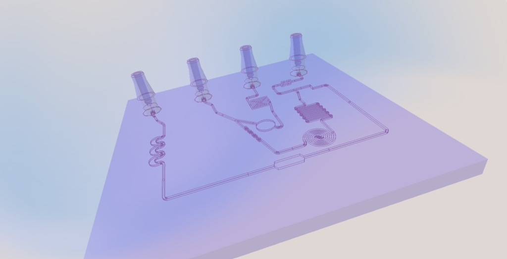 3D-Printed Microfluidic Device with multilevel