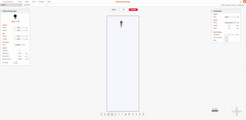 FLUI'DEVICE — Microfluidic CAD software interface